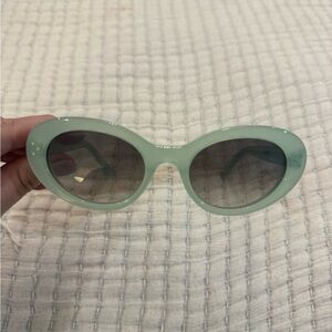 Celine Mint Green Oval Sunglasses